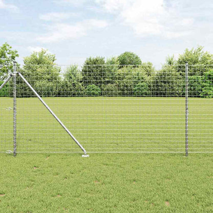 Fence Post Other 26 pcs Silver 3.2 x 3.2 x 140 cm Steel