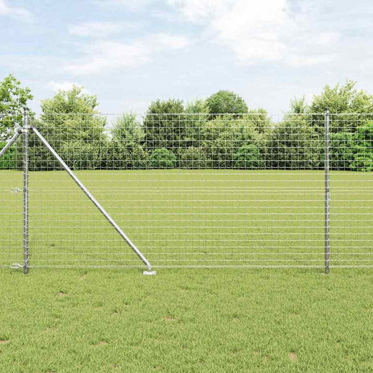 Fence Post Other 26 pcs Silver 3.2 x 3.2 x 140 cm Steel