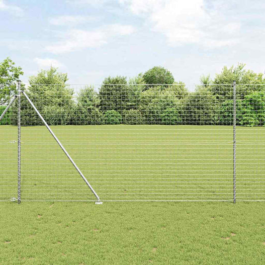 Fence Post Other 26 pcs Silver 3.2 x 3.2 x 170 cm Steel