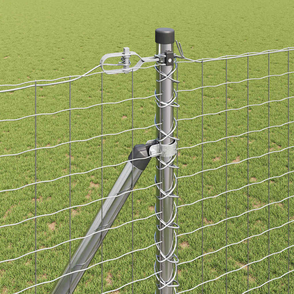 Fence Post Other 26 pcs Silver 3.2 x 3.2 x 180 cm Steel
