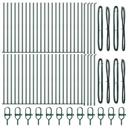 Fence Post Other 52 pcs Silver 3.2 x 3.2 x 50 cm Steel