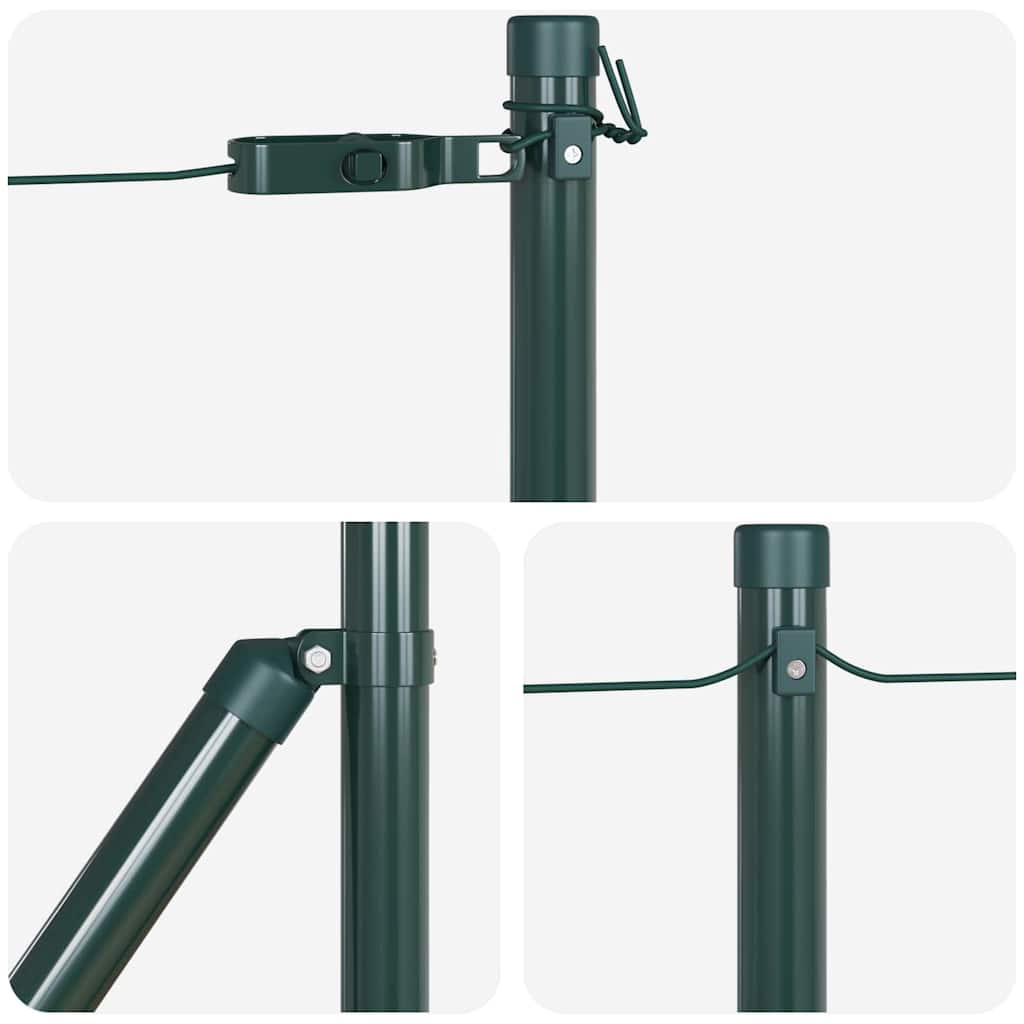 Fence Post Other 26 pcs Silver 3.2 x 3.2 x 70 cm Steel