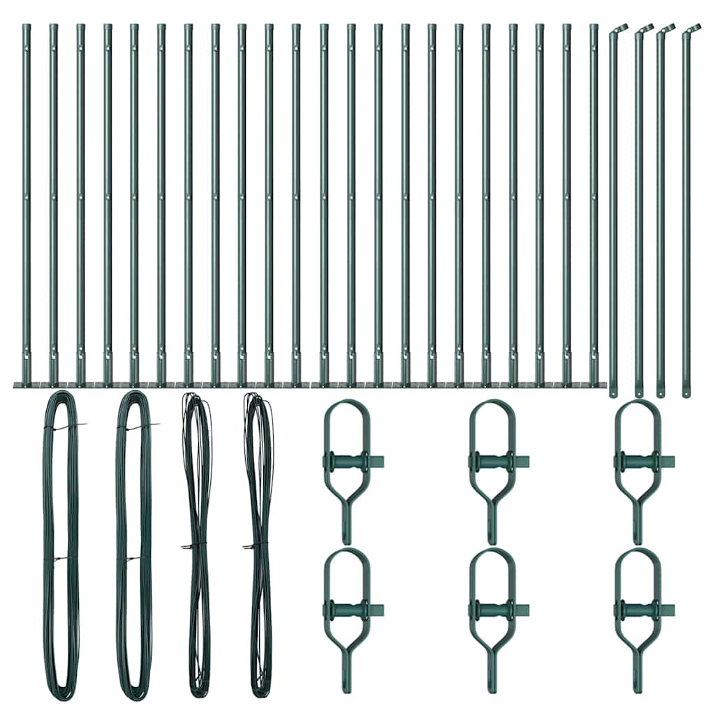 Fence Post Other 26 pcs Silver 3.2 x 3.2 x 70 cm Steel