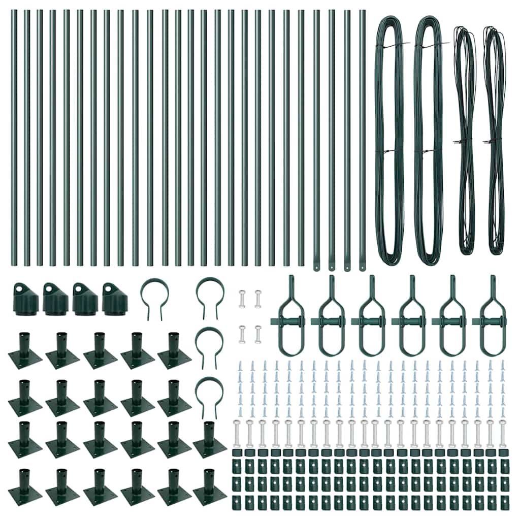 Fence Post Other 26 pcs Silver 3.2 x 3.2 x 70 cm Steel