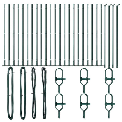 Fence Post 26 pcs Silver 3.2 x 3.2 x 90 cm Steel