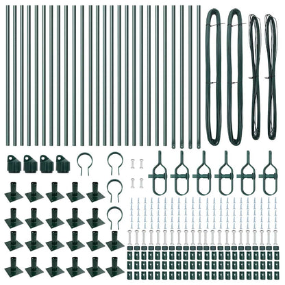 Fence Post Other 26 pcs Silver 3.2 x 3.2 x 110 cm Steel