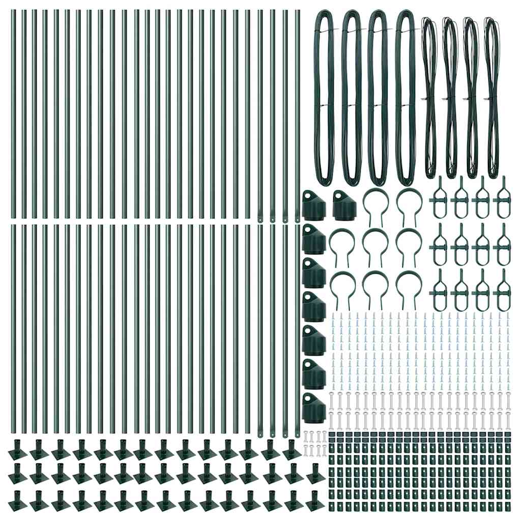 Fence Post Other 52 pcs Silver 3.2 x 3.2 x 110 cm Steel