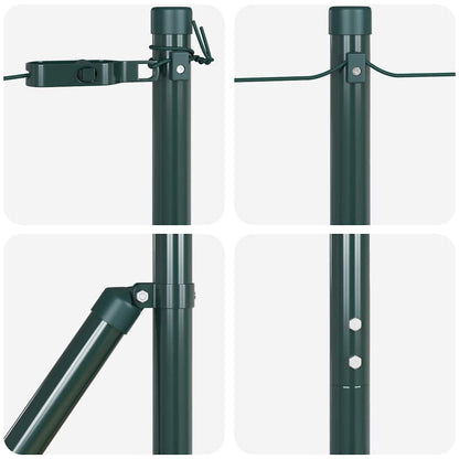 Fence Post Other 52 pcs Silver 3.2 x 3.2 x 68.5 cm Steel