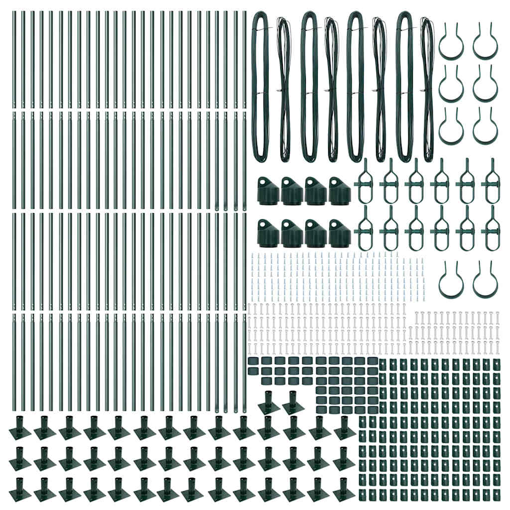 Fence Post Other 52 pcs Silver 3.2 x 3.2 x 68.5 cm Steel