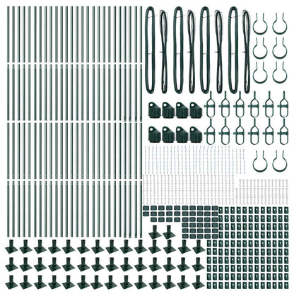 Fence Post Other 52 pcs Silver 3.2 x 3.2 x 68.5 cm Steel