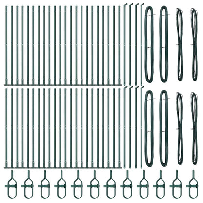 Fence Post Other 52 pcs Silver 3.2 x 3.2 x 78.5 cm Steel