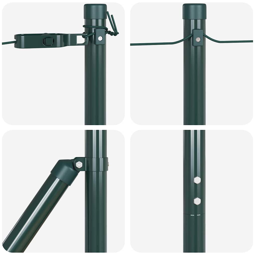 Fence Post Other 26 pcs Silver 3.2 x 3.2 x 83.5 cm Steel
