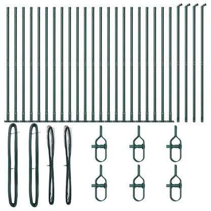 Fence Post Other 26 pcs Silver 3.2 x 3.2 x 83.5 cm Steel