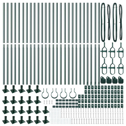Fence Post Other 26 pcs Silver 3.2 x 3.2 x 83.5 cm Steel