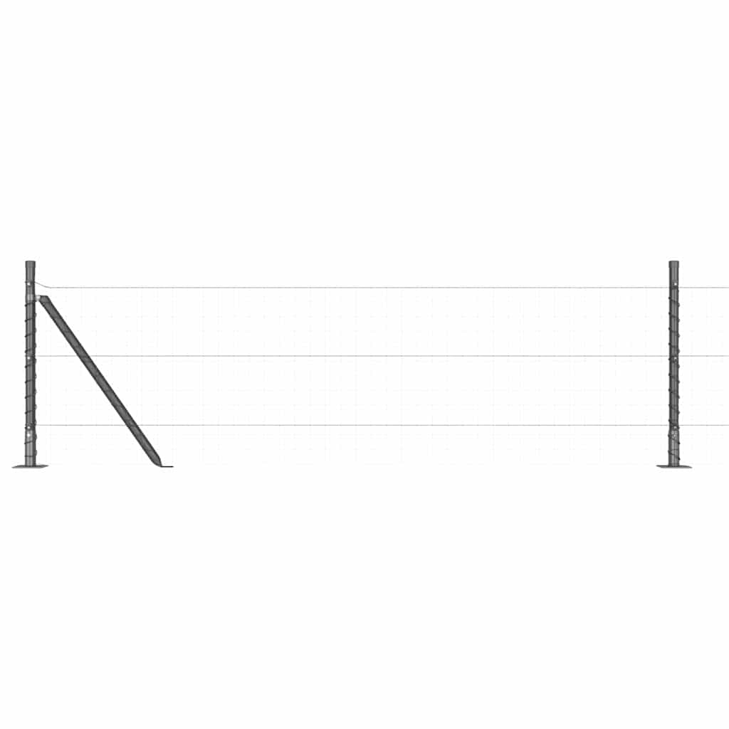 Fence Post Other 52 pcs Silver 3.2 x 3.2 x 70 cm Steel