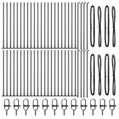 Fence Post Other 52 pcs Silver 3.2 x 3.2 x 70 cm Steel
