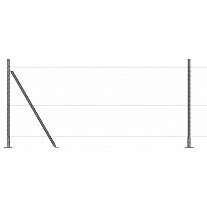 Fence Post Other 26 pcs Silver 3.2 x 3.2 x 110 cm Steel