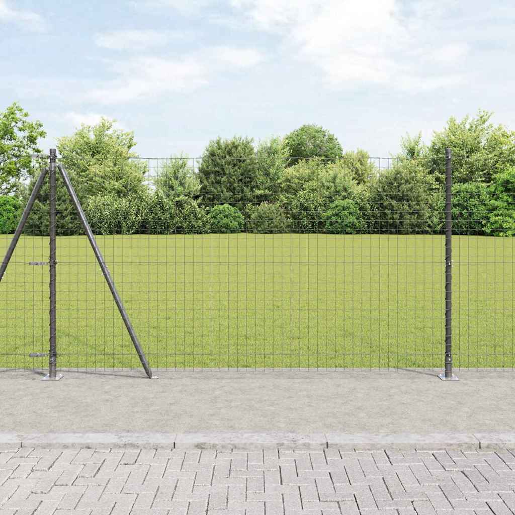 Fence Post Other 52 pcs Silver 3.2 x 3.2 x 78.5 cm Steel