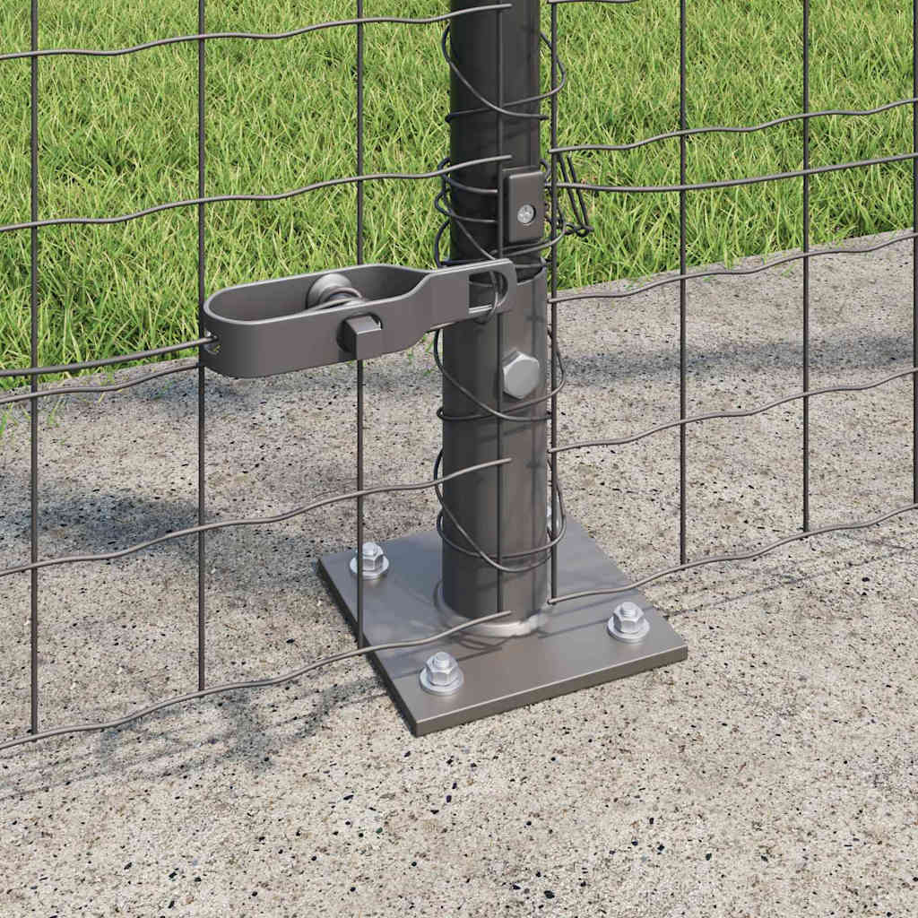 Fence Post Other 52 pcs Silver 3.2 x 3.2 x 83.5 cm Steel