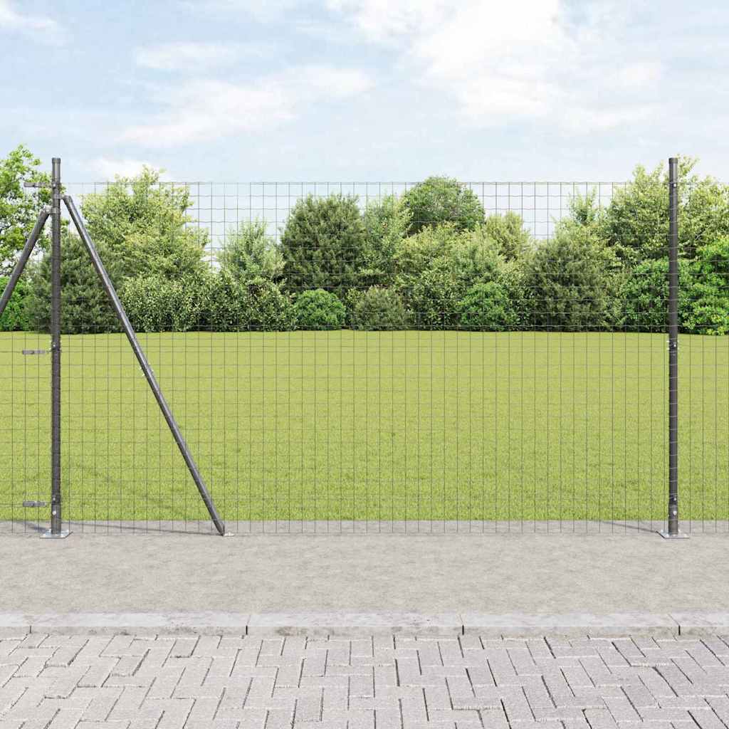Fence Post Other 52 pcs Silver 3.2 x 3.2 x 83.5 cm Steel