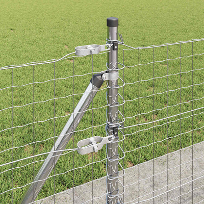 Fence Post Other 26 pcs Silver 3.2 x 3.2 x 70 cm Steel