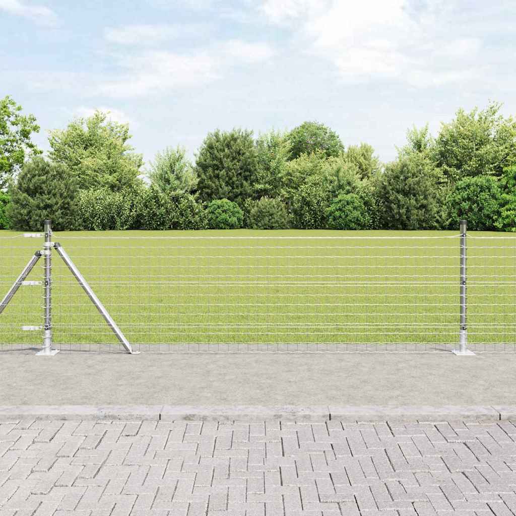 Fence Post Other 26 pcs Silver 3.2 x 3.2 x 70 cm Steel