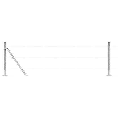 Fence Post Other 26 pcs Silver 3.2 x 3.2 x 70 cm Steel