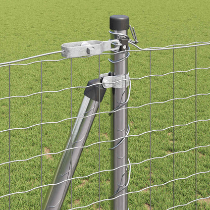 Fence Post 26 pcs Silver 3.2 x 3.2 x 78.5 cm Steel