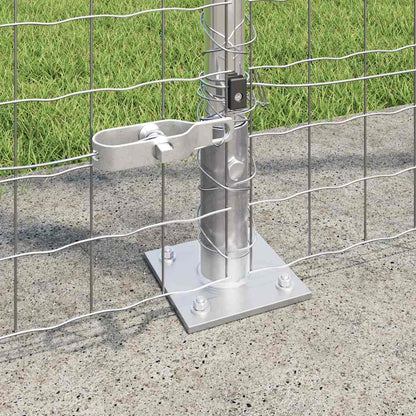 Fence Post Other 26 pcs Silver 3.2 x 3.2 x 83.5 cm Steel