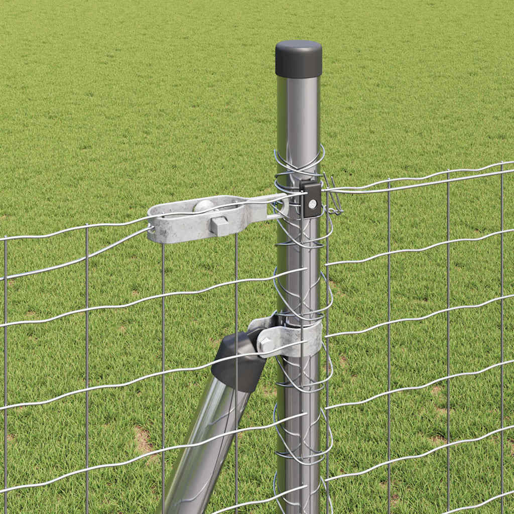 Fence Post Other 26 pcs Silver 3.2 x 3.2 x 83.5 cm Steel