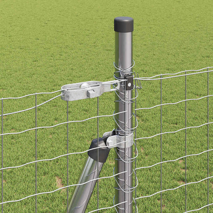 Fence Post Other 26 pcs Silver 3.2 x 3.2 x 83.5 cm Steel