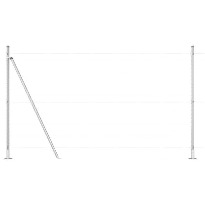 Fence Post Other 26 pcs Silver 3.2 x 3.2 x 83.5 cm Steel