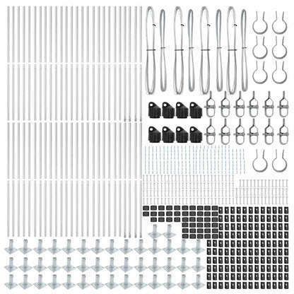 Fence Post Other 52 pcs Silver 3.2 x 3.2 x 83.5 cm Steel