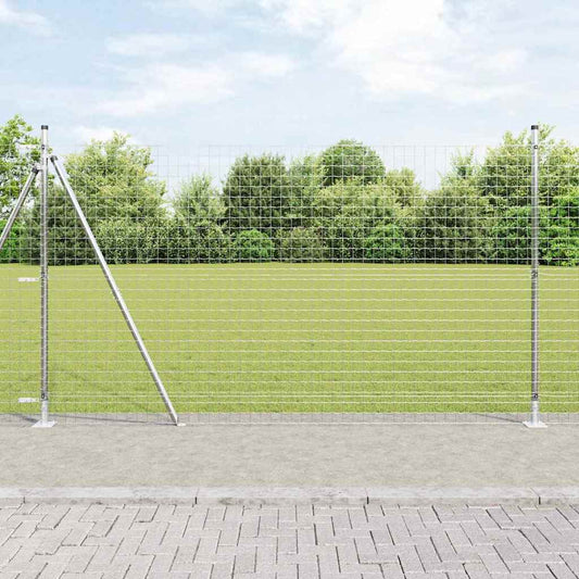 Fence Post Other 52 pcs Silver 3.2 x 3.2 x 88.5 cm Steel
