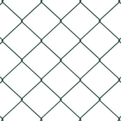 Chain Link Fence with Posts Green 1.4 x 10 m Steel