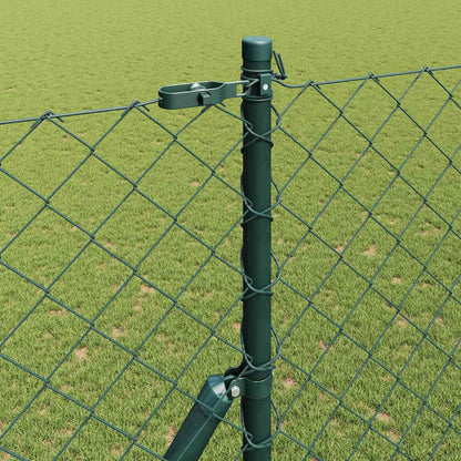 Chain Link Fence with Posts Green 1.6 x 25 m Steel