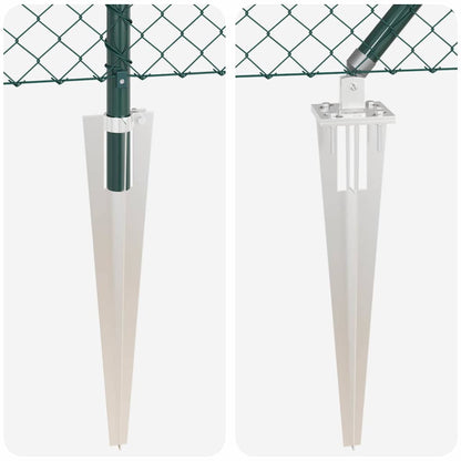 Chain Link Fence with Posts Green 1.2 x 10 m Steel