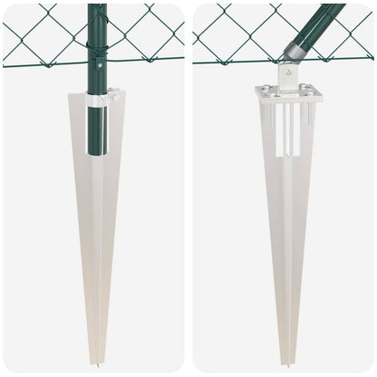 Chain Link Fence with Posts Green 0.6 x 25 m Steel