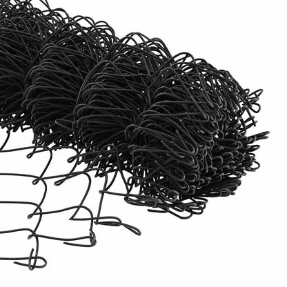 Chain Link Fence with Posts Grey 1.6 x 10 m Steel