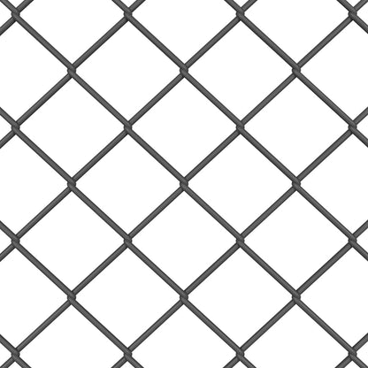 Chain Link Fence with Posts Grey 1.2 x 25 m Steel
