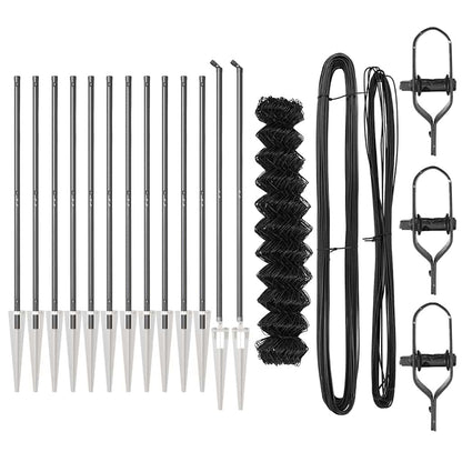 Chain Link Fence with Posts Grey 1.2 x 25 m Steel