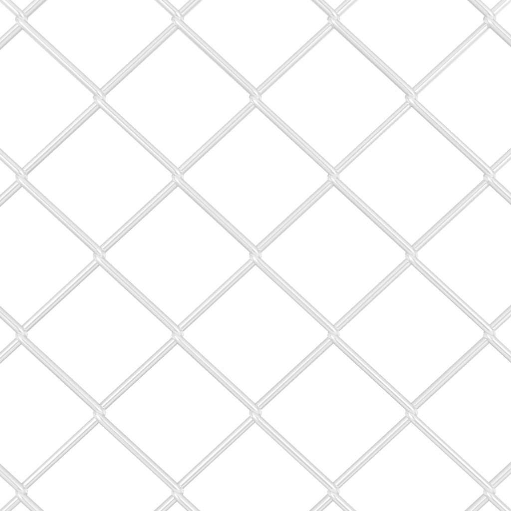 Chain Link Fence with Posts Silver 0.4 x 10 m Steel