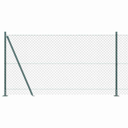 Chain Link Fence with Posts Green 1.2 x 10 m Steel