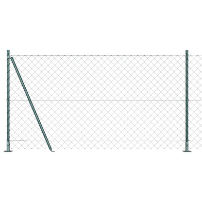 Chain Link Fence with Posts Green 1.2 x 10 m Steel