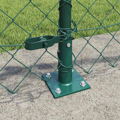 Chain Link Fence with Posts Green 0.4 x 25 m Steel