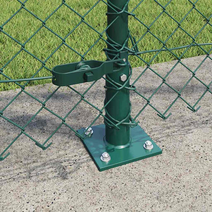 Chain Link Fence with Posts Green 1.2 x 25 m Steel
