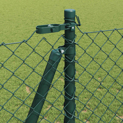 Chain Link Fence with Posts Green 1.2 x 25 m Steel