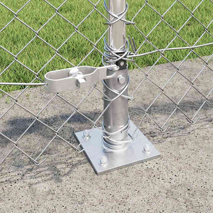 Chain Link Fence with Posts Silver 0.6 x 25 m Steel