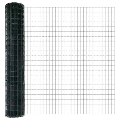 Fence with Posts Green 1.6 x 10 m Steel