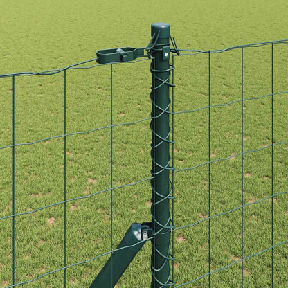 Fence with Posts Green 1.6 x 10 m Steel
